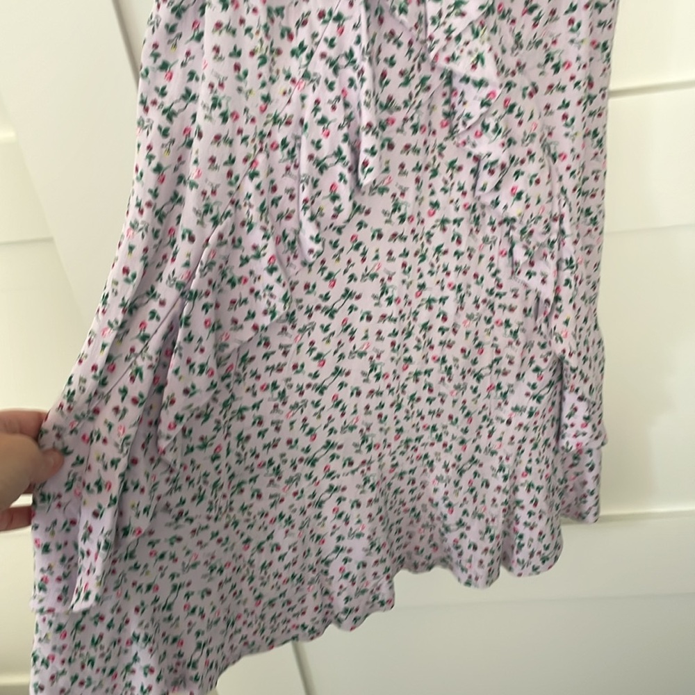 AFRM Purple Floral Ruffle Mini Dress - Picture 4 of 7